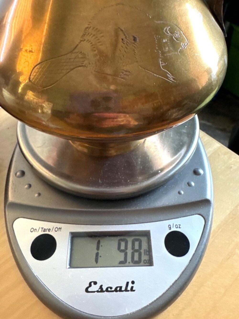 Vintage Hudson Bay Brass Pitcher 7.5" Etched Beaver Design 1970s Decorative - Picture 14 of 14
